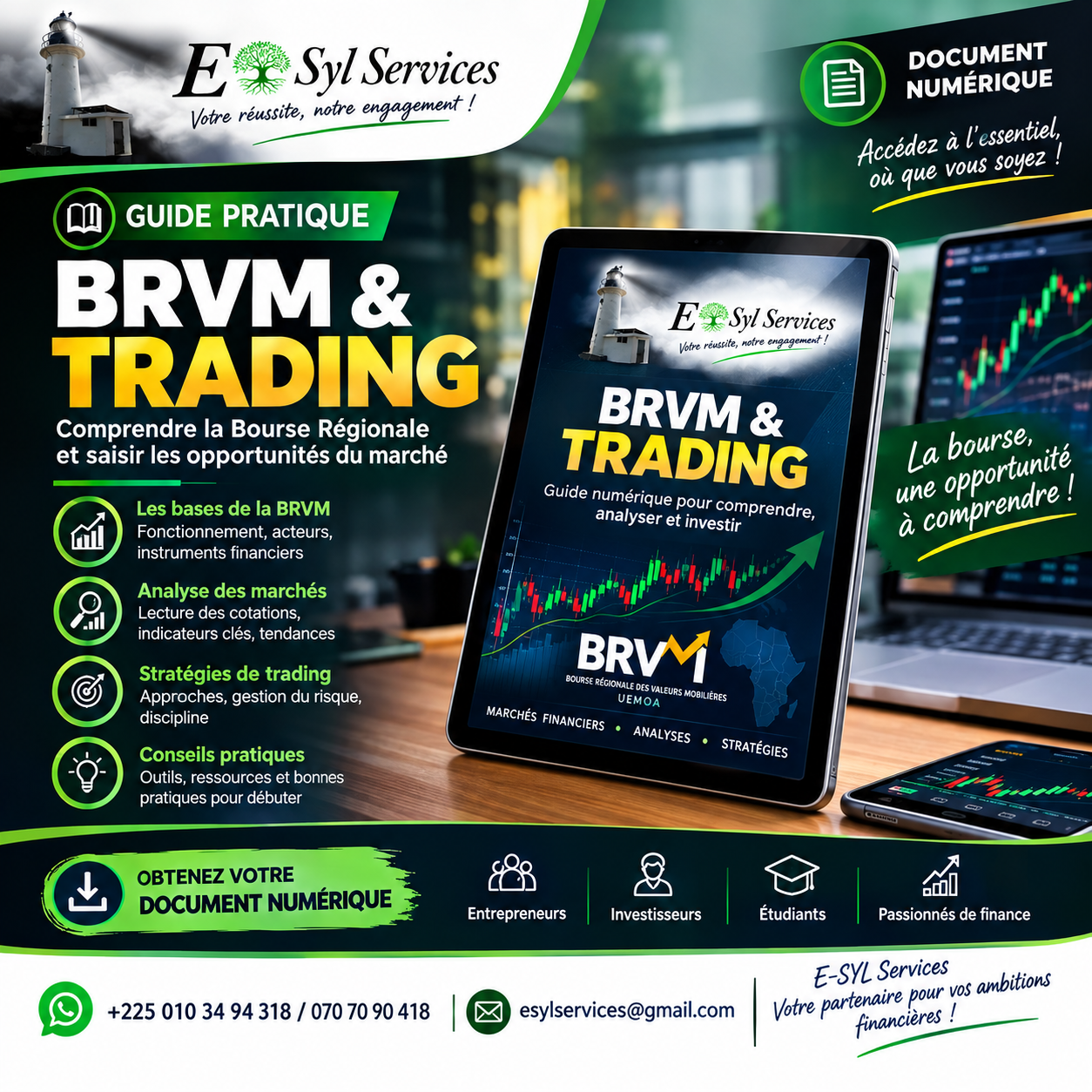 Découvrez notre nouveauté : La Bourse et le Trading Expliqués aux Débutants : Guide Pratique BRVM & Marchés Internationaux